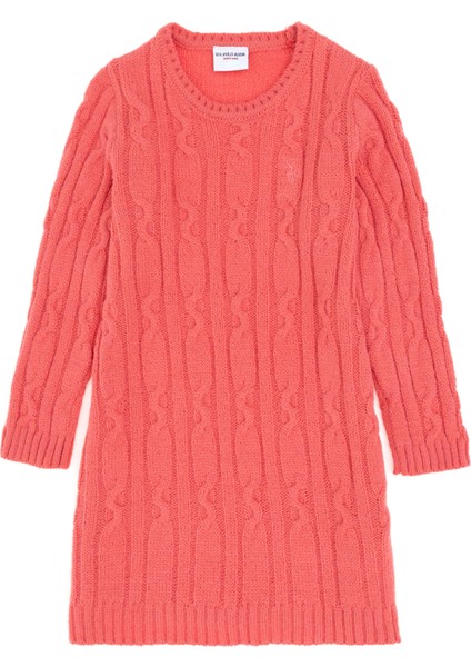 Kız Çocuk Nar Çiçeği Elbise (Triko) 50293093-VR239