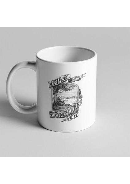 Retro Apple Ilk Logo Kupa Seramik Kahve Mug