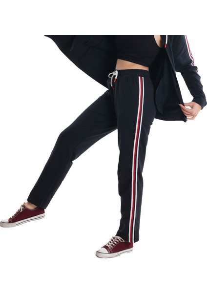 Kadın Şeritli Lacivert Eşofman Altı fırsatları