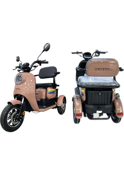 Ankaa 4 Akülü 3 Tekerli Elektrikli Motosiklet - Kahverengi modelleri