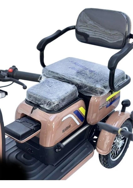 Ankaa 4 Akülü 3 Tekerli Elektrikli Motosiklet - Kahverengi indirimleri