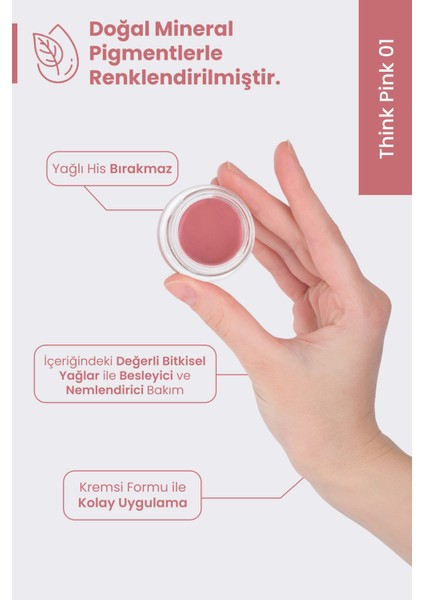 Krem Göz Farı Think Pink 01 %100 Doğal modelleri