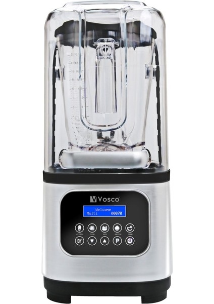 Pro Silent Gürültü Önleyici Kapaklı Dijital Bar Blender, 2 L, 2000 W, Beyaz HS-211CG