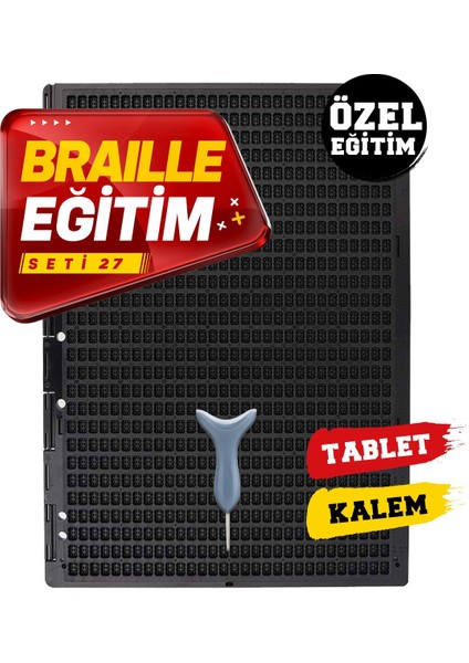 Braille Tablet ve Kalem Seti - 27