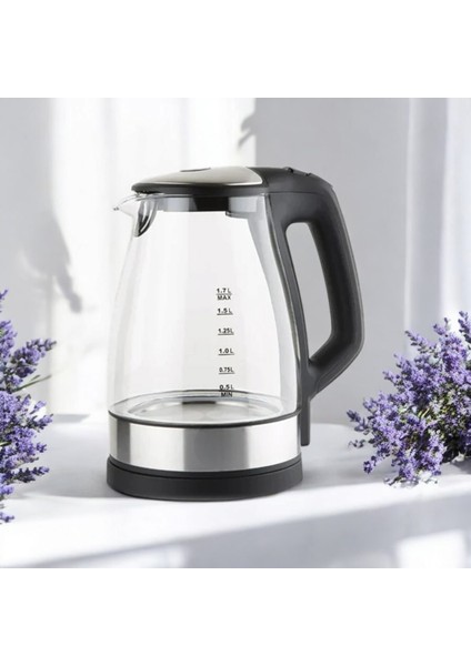 Alice 1.8 Lt Işıklı Cam Kettle Su Isıtıcı