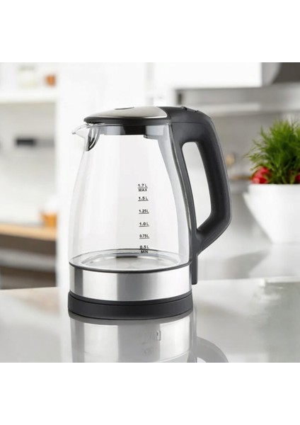 Alice 1.8 Lt Işıklı Cam Kettle Su Isıtıcı