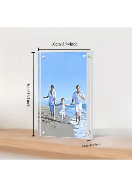 Çift Taraflı Manyetik Pleksi Fotoğraf Çerçevesi
