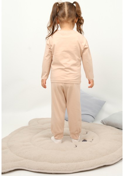 Kız Erkek Çocuk Pijama Takımı Uzun Kollu Pamuklu Pijama Takımı