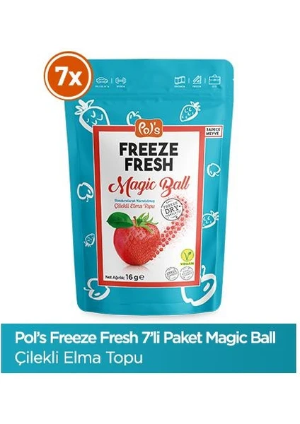 Freeze Fresh Magic Ball Çilekli Elma Topu 16 gr X7 Adet