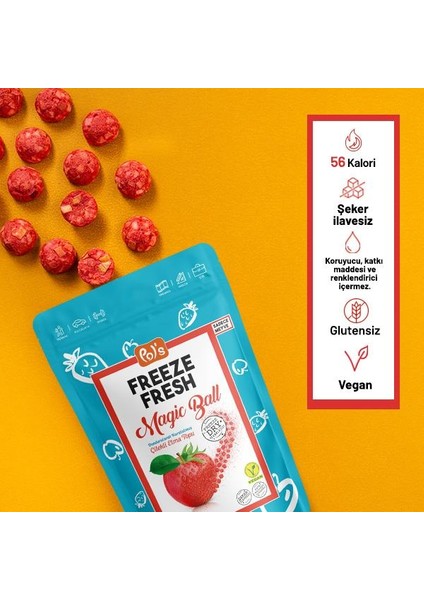 Freeze Fresh Magic Ball Çilekli Elma Topu 16 gr X7 Adet