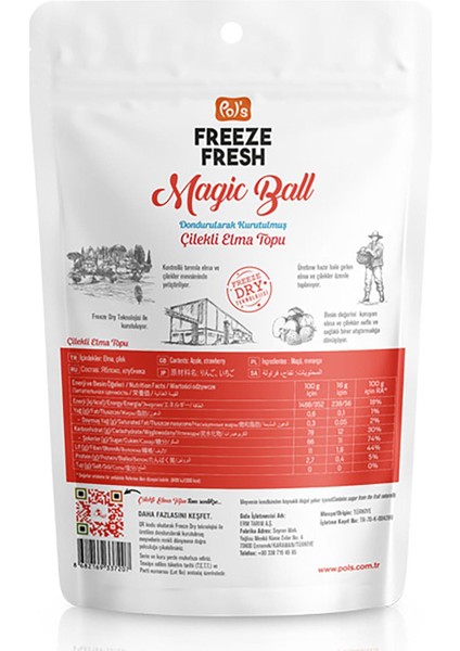 Freeze Fresh Magic Ball Çilekli Elma Topu 16 gr X7 Adet