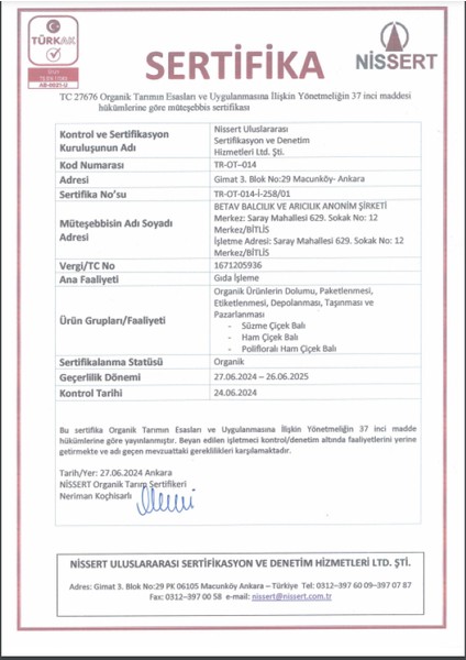 Yüksek Yayla Süzme Çiçek Balı Organik 460 gr indirimleri