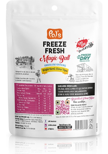 Freeze Fresh Magic Ball Böğürtlenli Elma Topları 16 gr X3 Adet