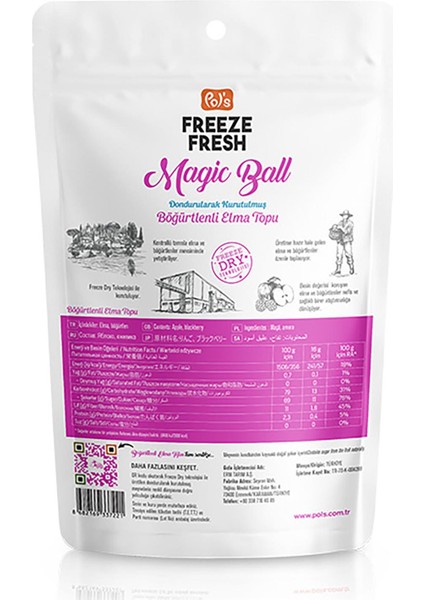 Freeze Fresh Magic Ball Böğürtlenli Elma Topu 16 gr X7