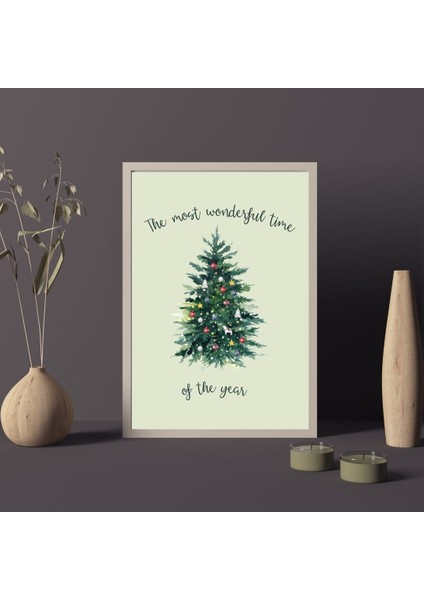 Çerçeveli Poster, Yılbaşı Tablosu, Yeni Yıl Posteri, Duvar Dekorasyonu, Pinterest Tarzı Tablo