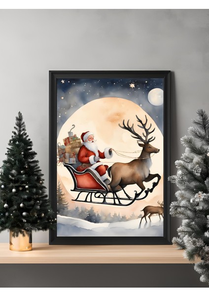 Çerçeveli Poster, Yılbaşı Tablosu, Yeni Yıl Posteri, Pinterest Duvar Dekorasyonu