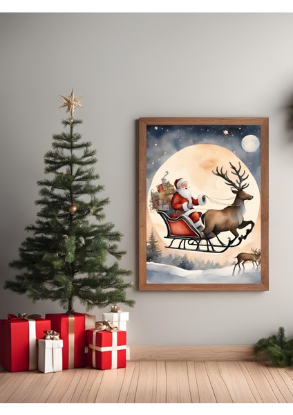 Çerçeveli Poster, Yılbaşı Tablosu, Yeni Yıl Posteri, Pinterest Duvar Dekorasyonu