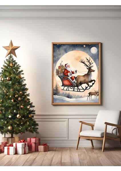 Çerçeveli Poster, Yılbaşı Tablosu, Yeni Yıl Posteri, Pinterest Duvar Dekorasyonu