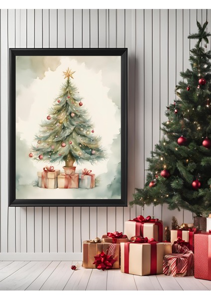 Çerçeveli Poster, Yılbaşı Tablosu, Yeni Yıl Posteri, Pinterest Duvar Dekorasyonu