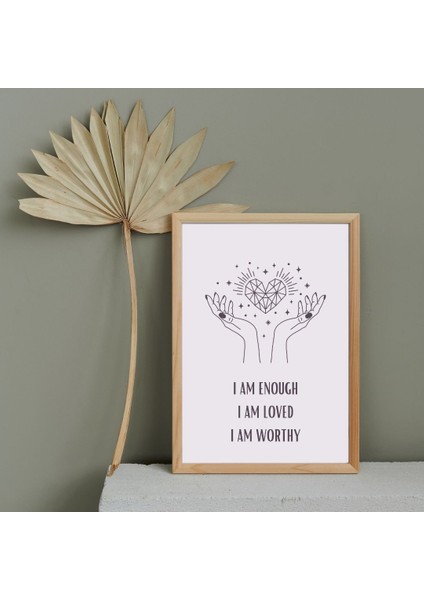 Çerçeveli Poster, Manifest Tablo, Pinterest Tarzı Duvar Dekorasyonu, Spiritüel Tasarım Tablo