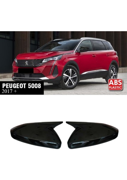 Peugeot 5008 2017+ Yarasa Ayna Kapak Parlak Siyah Sağ Sol Takım