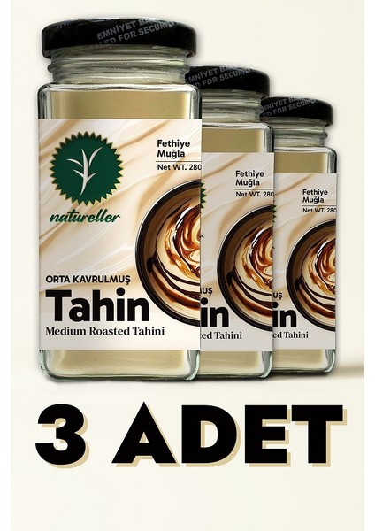 Tahin Orta Kavrulmuş Fethiye - Yerli Susam 280 gr (3 Adet)