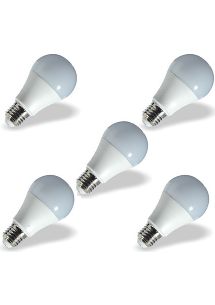 5 Adet 9,5W 3000K Günşığı LED A60 Ampul KES170