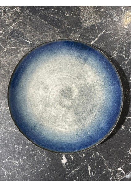 Güral Porselen 25 cm 6 Prç. Mavi Modern Desenli Servis Tabağı