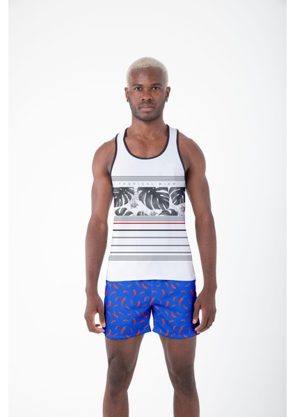 Desenli Sıfır Kol Nefes Alan Kumaş Erkek Atlet fiyatları