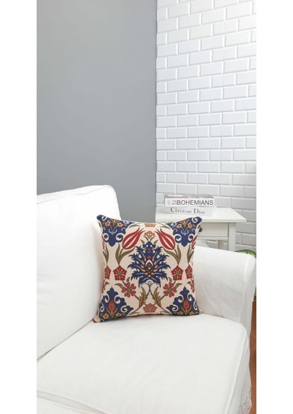 Goblen Pamuk Dokuma Kumaş Yastık Kırlent Kılıfı Pillow
