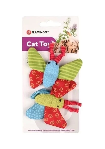 Yowly Kelebek Şeklinde Kedi Oyuncağı 2 Adet 9 cm