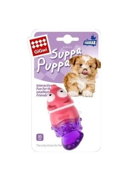 Suppa Puppa Tilki Plastik Köpek Oyuncağı Mor/Pembe 7.5x4.5x5 cm