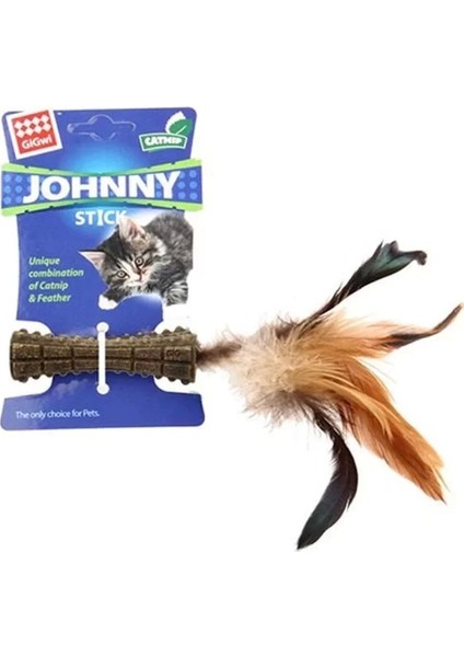 Johnny Stick Doğal Tek Taraflı Tüylü Kedi Oyuncağı