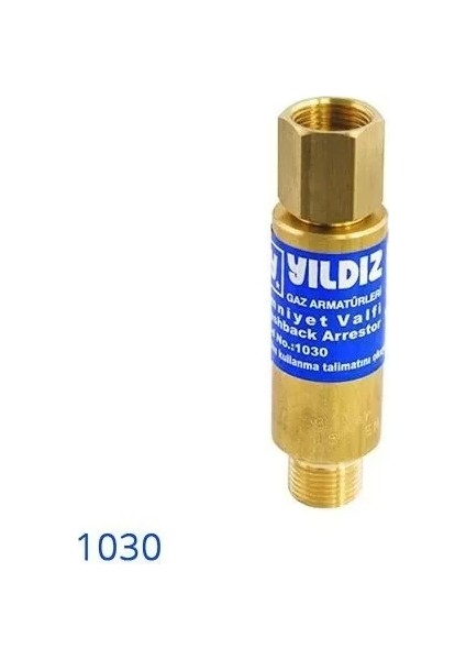 Yıldız 1030 Alev Emniyet Valfi Oksijen