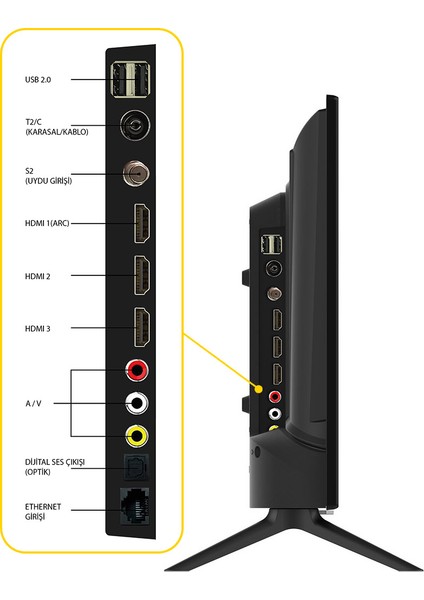 ML24EW2000 24’’ 61 Ekran Uydu Alıcılı HD Ready Whale OS Smart LED TV fırsatları