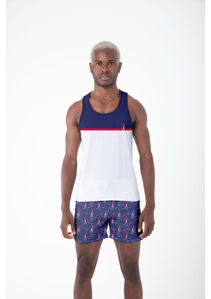 Desenli Sıfır Kol Nefes Alan Kumaş Erkek Atlet fiyatları