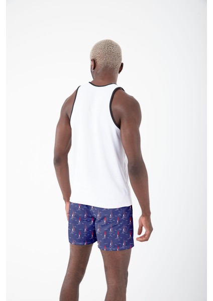 Desenli Sıfır Kol Nefes Alan Kumaş Erkek Atlet fırsatları