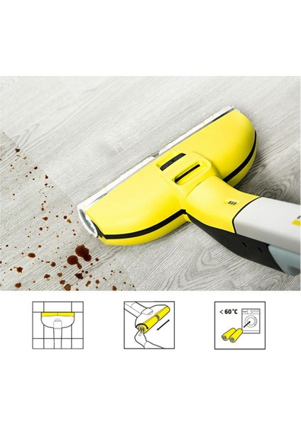 Karcher Fc5 Fc7 Fc3 FC3D Elektrikli Zemin Temizleyici Yedek Silindirleri Için 4 Adet Silindir Seti 2.055-006.0, Beyaz + Gri (Yurt Dışından)
