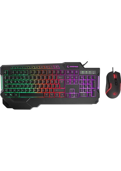 Km-28 Heirloom Işıklı 7 Tuş 8000DPI Gaming Klavye + Mouse Set Oyuncu Set Oyuncu Klavye Oyuncu Mouse