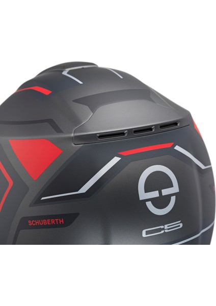 C5 Omega Antrasıt Çene Açılır Motosiklet Kaskı