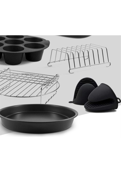 Kare Hava Fritözü Aksesuarları 9 Inç, Cosori Ninja Phillips Tower Instant Pot Tefal Vb 5.6-8.3l Derin Sepetli Hava Fritözü (Yurt Dışından)
