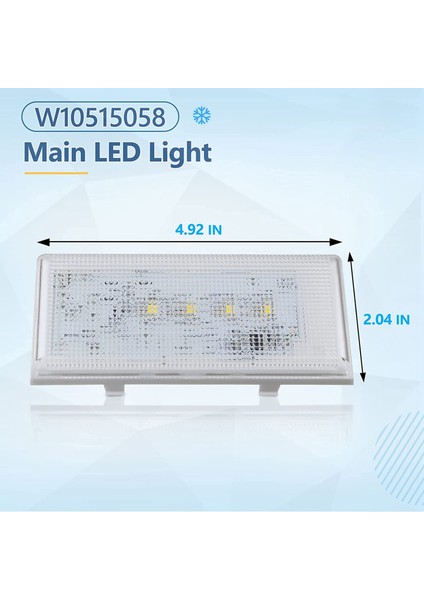 WPW10515058 W10515058 W10522611 LED Işık Whirlpool Kenmore Maytag Buzdolabına Uygun (Yurt Dışından)