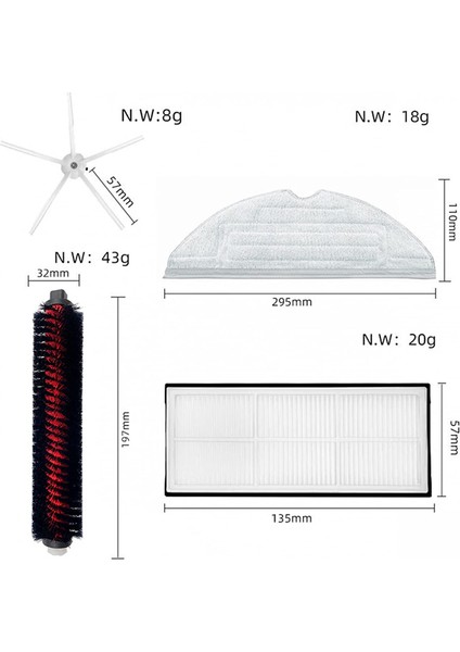 Silindir Yan Fırça Filtre Aksesuarları Xiaomi Roborock S7 Maxv Ultra S7 Pro Ultra G10S G10 Vakum Yedek Parçaları (Yurt Dışından) indirimleri