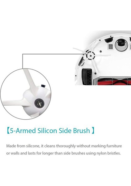 Roborock S7 T7 T7PLUS Yıkanabilir Filtre Ayrılabilir Ana Fırça Paspas Bezi Yan Fırça Robotlu Süpürge Parçaları B (Yurt Dışından)