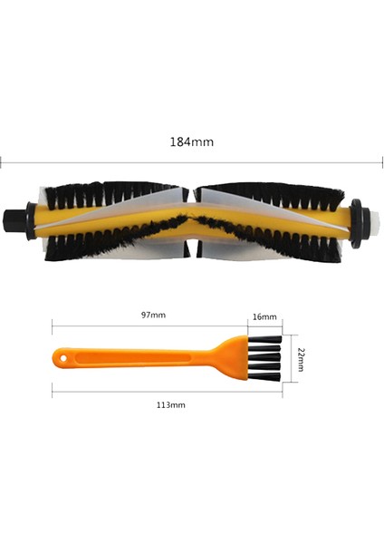 Proscenic 780T 790T Robot Süpürge Aksesuarları Için Ana Fırça Yedek Parçaları, 1 Döner Fırça 1 Temizleme Fırçası (Yurt Dışından)