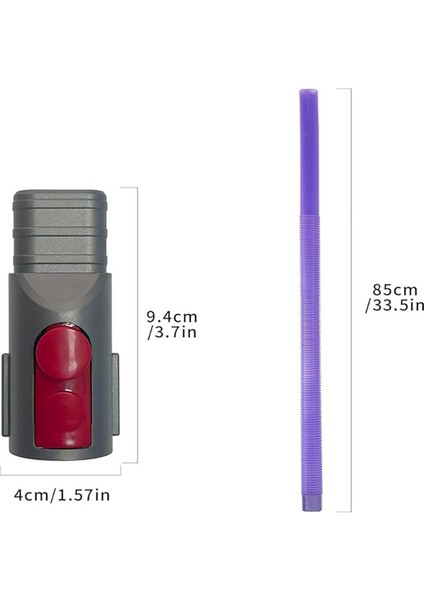 Dyson V7 V8 V10 V11 V12 V15 Vakum Bağlantı Hortumu + Dar Alan Temizleme Seti ve Dar Alan Temizleme Aparatı + Tetik Kilidi (Yurt Dışından)