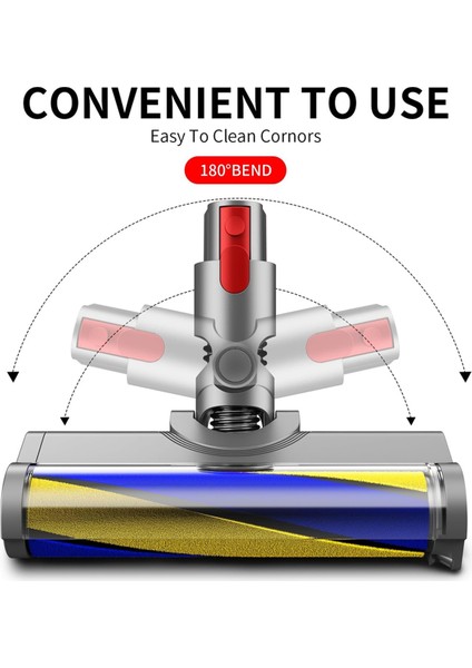 Dyson V7 V8 V10 V11 V15 Toz Dedektörü Işıklı Elektrikli Süpürge Başlıklı Temizleyiciler Için Başlıklar, Yumuşak Silindir Temizleyici Başlık Parçaları (Yurt Dışından)