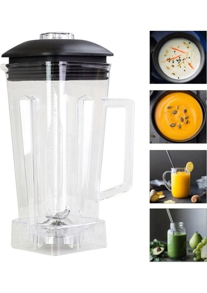 Bıçak ve Kapaklı 64 Oz Kap, Vitamix Blender 64 Oz'a Uygun Blender Kap Yedek Aksesuarları (Yurt Dışından)