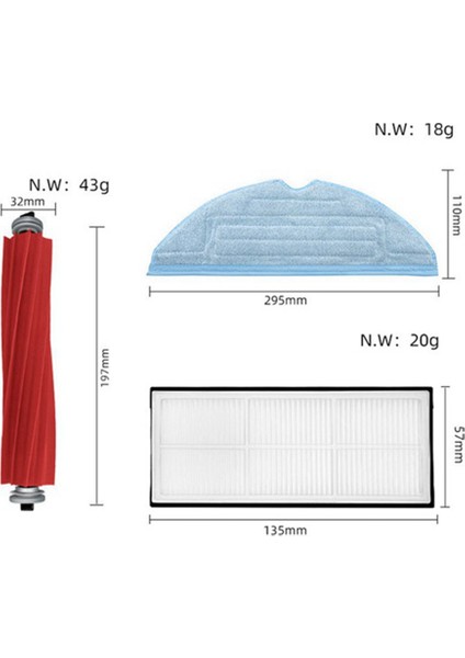 Rulo Fırça Paspas Yan Fırça Hepa Filtre Parçaları Xiaomi Roborock S7 T7S T7PLUS G10 Elektrikli Süpürge Için Yedek (Yurt Dışından)
