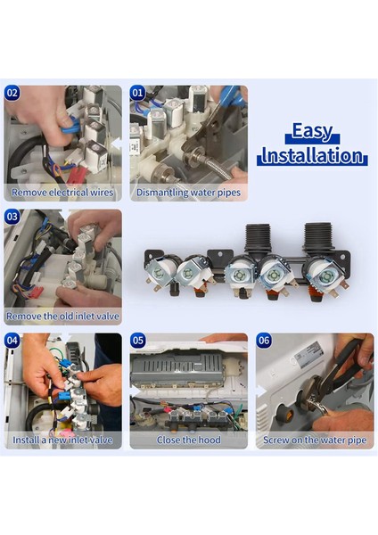 AJU73213301 AJU75152601 AJU75152603 Kenmore Lg Çamaşır Makinesi Için Çamaşır Makinesi Su Giriş Vanası WT1101CW WT1501CW WT5270CW (Yurt Dışından) indirimleri